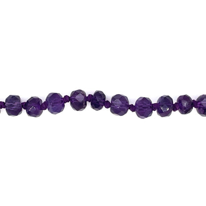 18ct Yellow Gold Amethyst Bead Necklace (16")