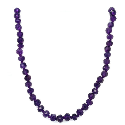 18ct Yellow Gold Amethyst Bead Necklace (16")