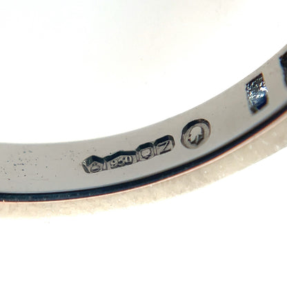 Platinum 3/4 Set Aquamarine Sapphire & Diamond Eternity Ring