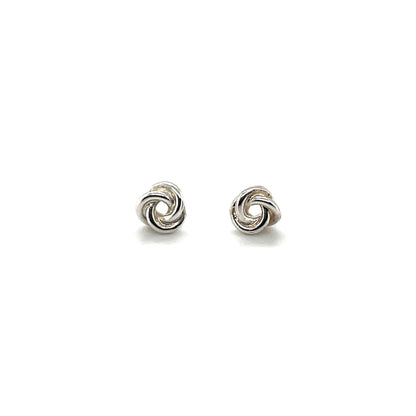 Silver Woolmark Knot Stud Earrings