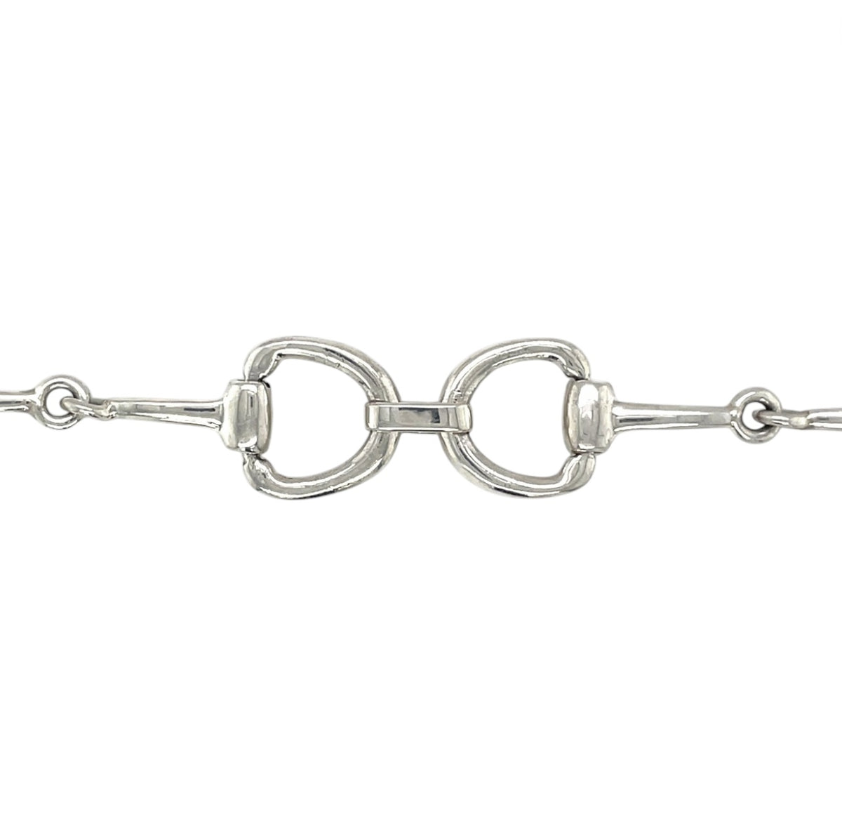 Silver Snaffle Link Chunky Necklace (20")