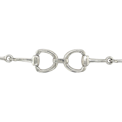 Silver Snaffle Link Chunky Necklace (20")