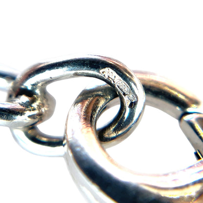 Silver Snaffle Link Chunky Necklace (20")