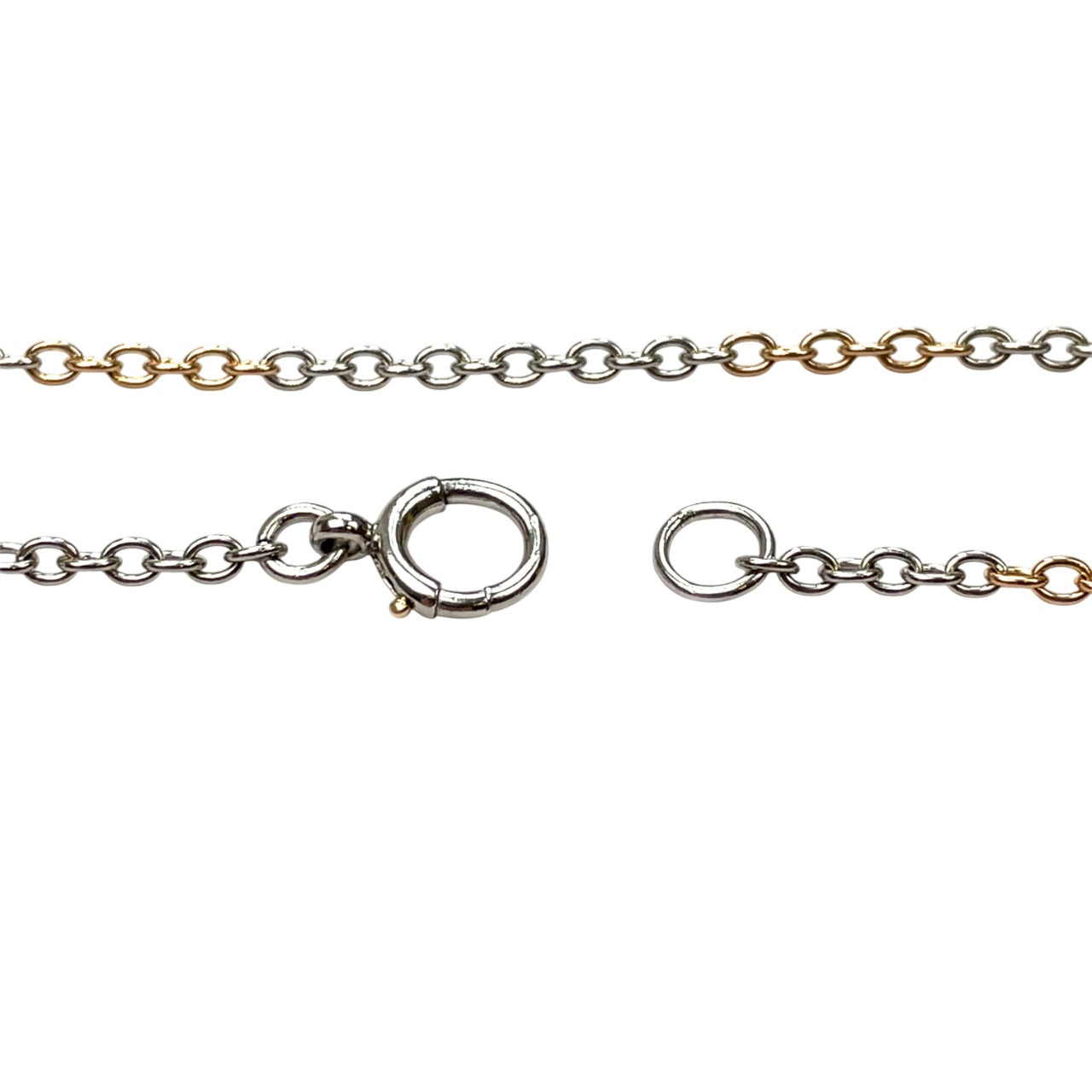 Platinum & 18ct Rose Gold Oval Link Chain (26")