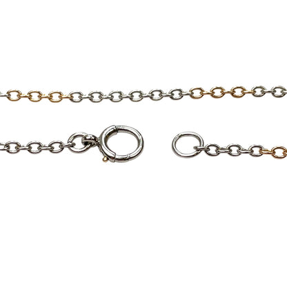 Platinum & 18ct Rose Gold Oval Link Chain (26")