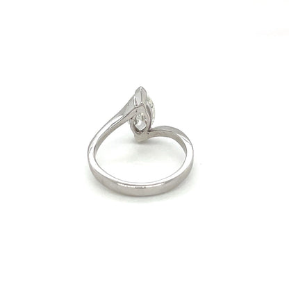 White Gold Marquise Diamond Solitaire Ring