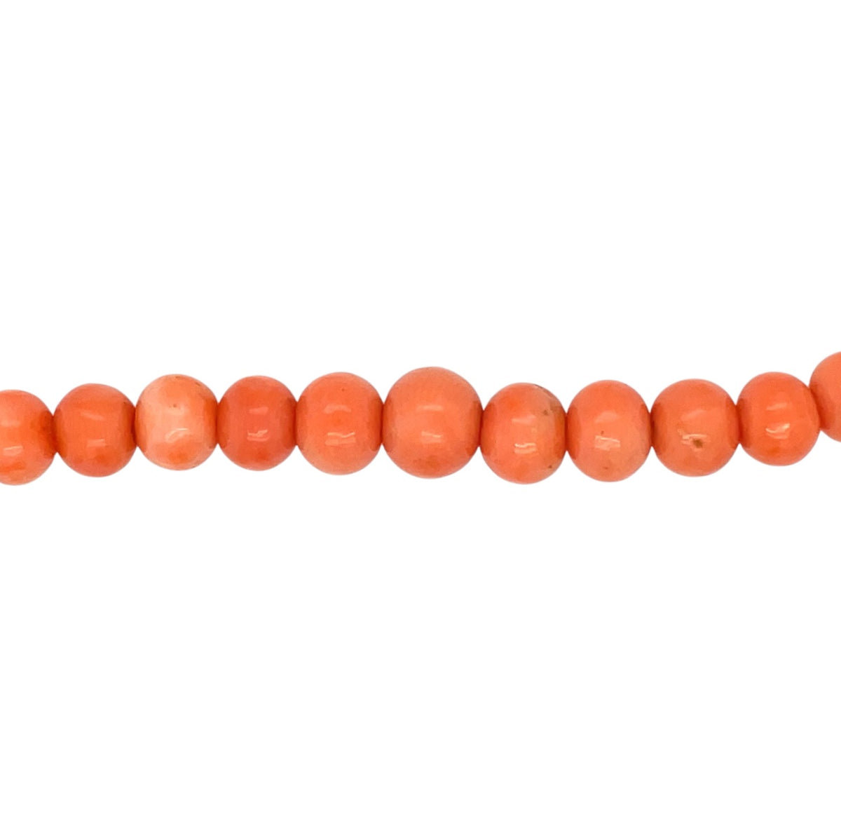 15ct Yellow Gold Coral Bead Choker Necklace