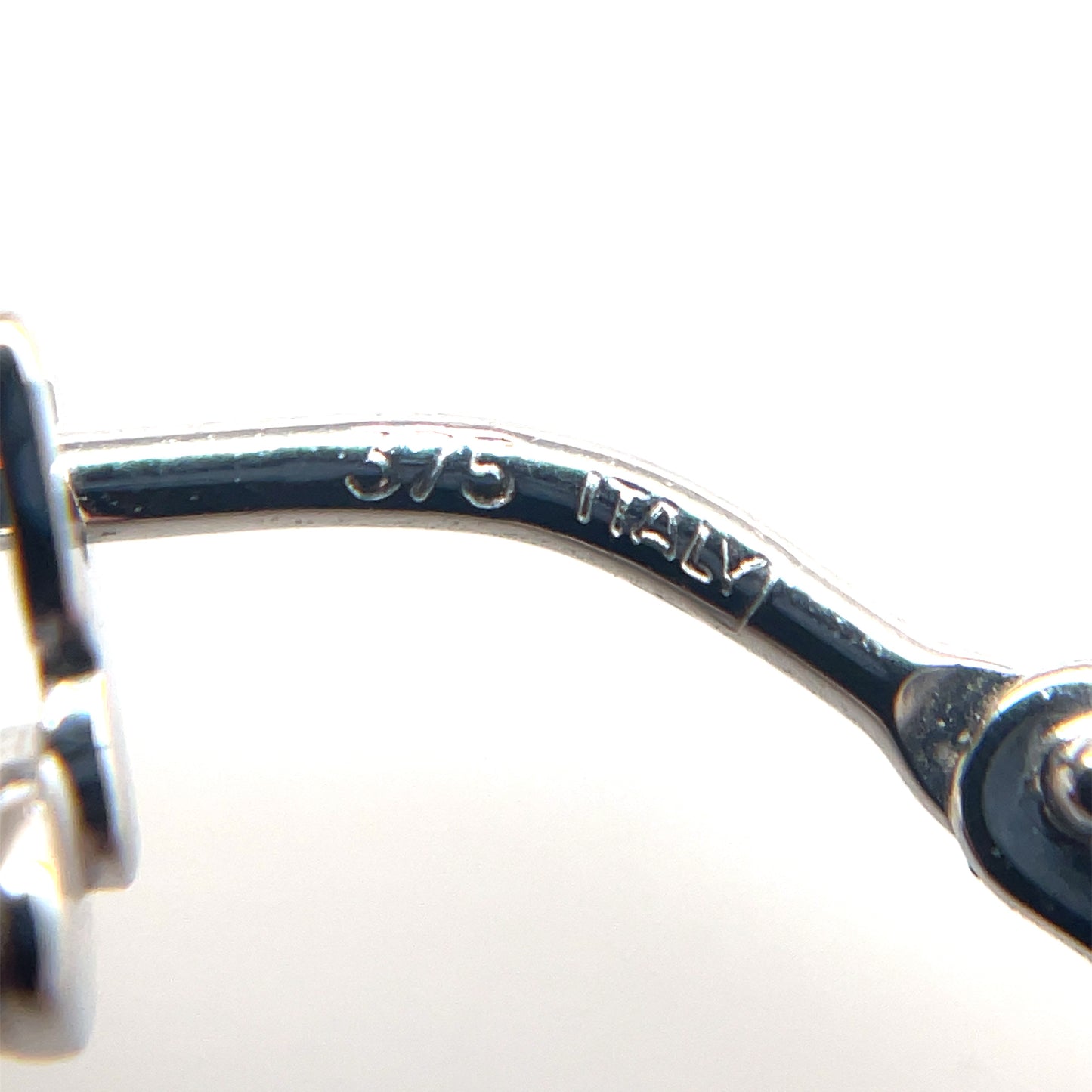 9ct White Gold Twist Hoop Earrings (15mm)