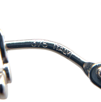 9ct White Gold Twist Hoop Earrings (15mm)