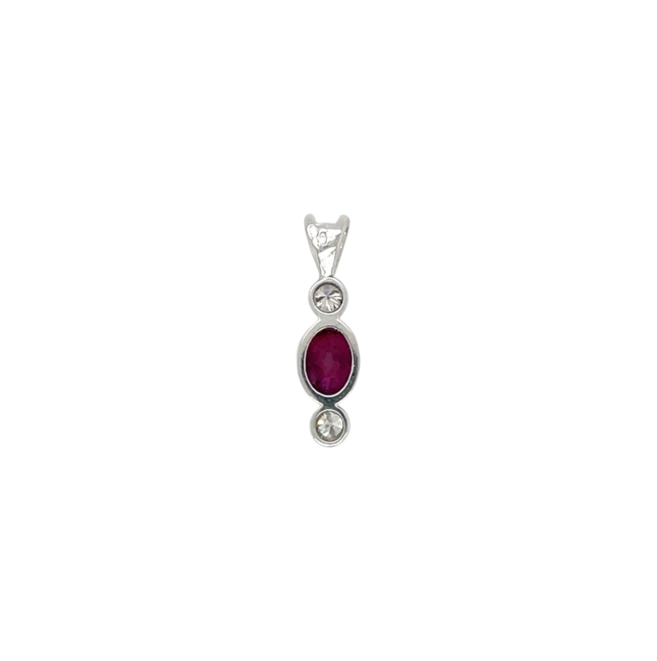 Ruby & Diamond White Gold Pendant