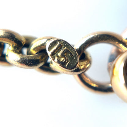 Long 15ct Yellow Gold Round Belcher Chain