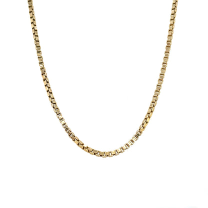 9ct Yellow Gold Box Link Chain (20")