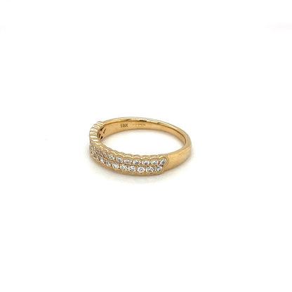 18ct Yellow Gold Double Row Diamond Eternity Ring