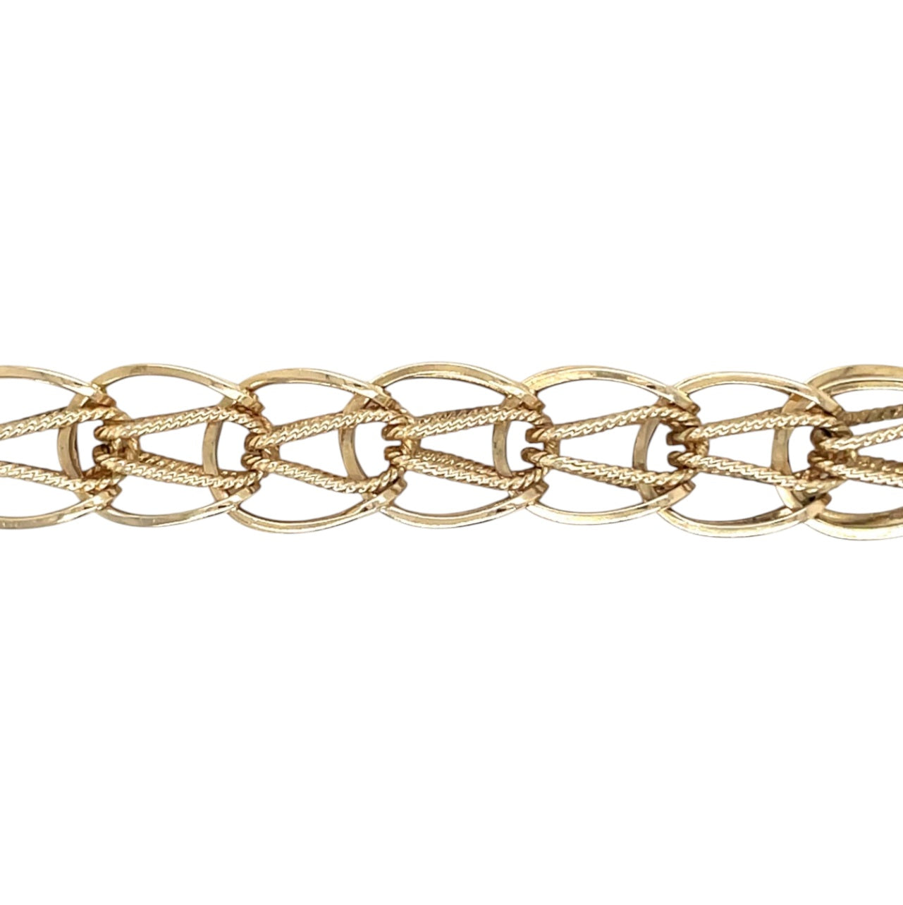 14ct Gold Woven Link Bracelet (7")