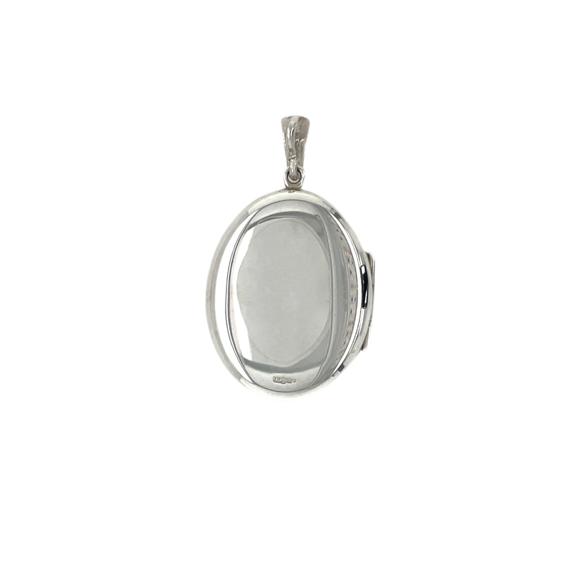 Silver Celtic Knot Oval Locket Pendant (26x20mm) & Chain (16-18")