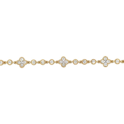 18ct Yellow Gold Diamond-Set Bracelet (7")