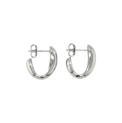 Silver Chunky Hoop Earrings