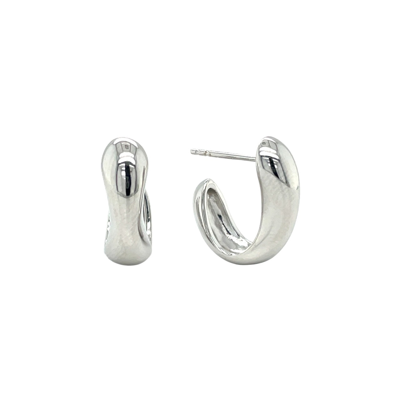 Silver Chunky Hoop Earrings