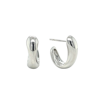 Silver Chunky Hoop Earrings