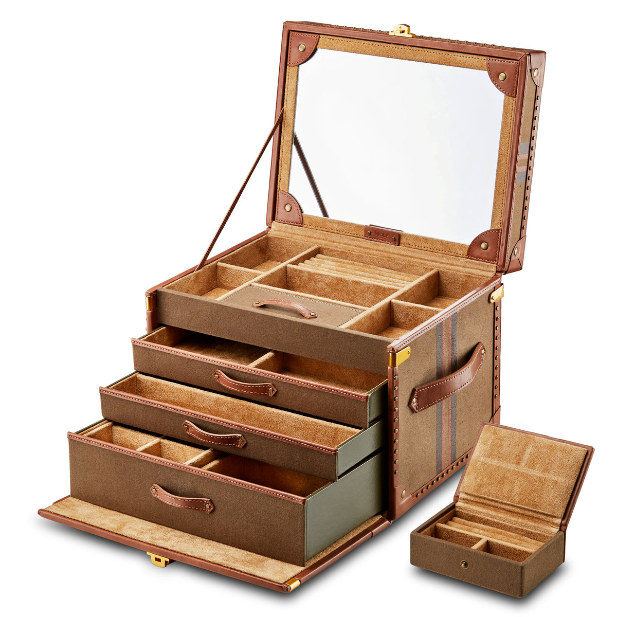 Ida Trunk Jewellery Box (Khaki)