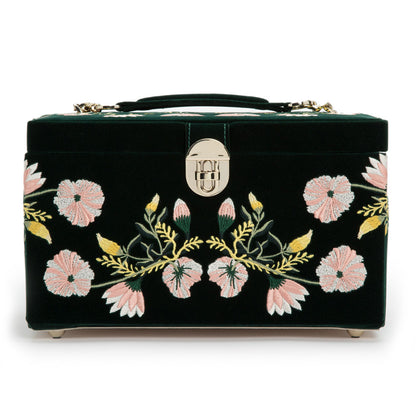 Wolf 1834 Zoe Medium Jewellery Box (Forest Green)