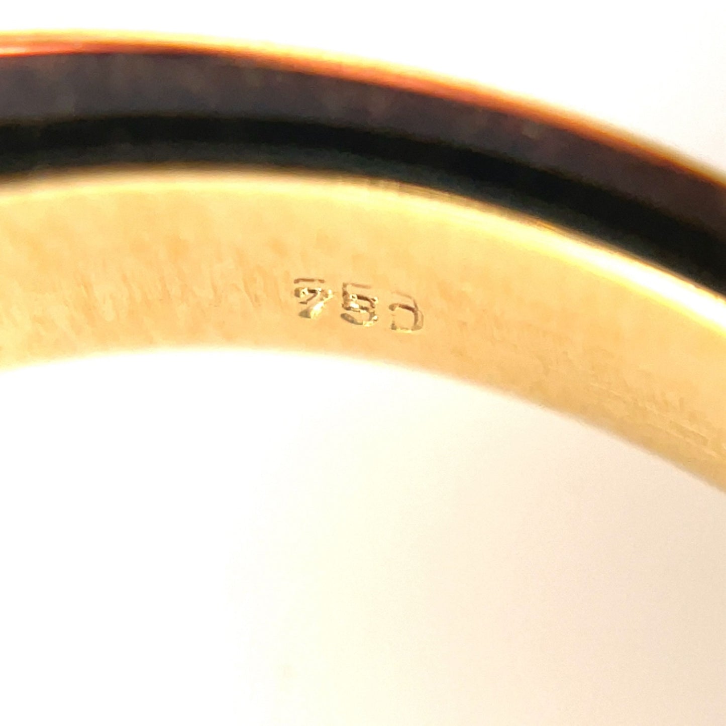 18ct Yellow Gold Orange Sapphire & Diamond Eternity Ring