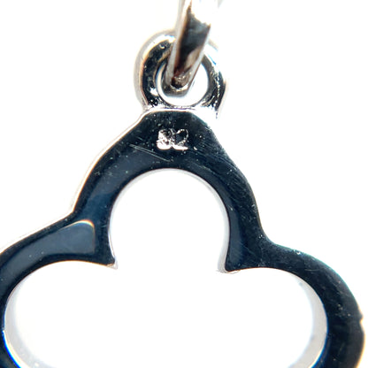 Silver Open Clover Two Drop Earrings