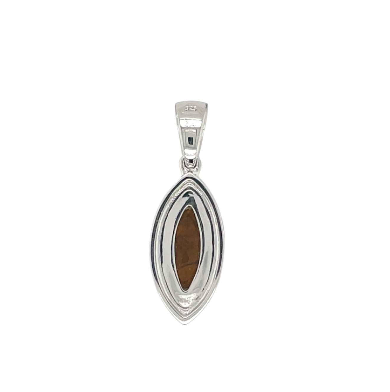 Silver Opal Winton Freeform Marquise Pendant