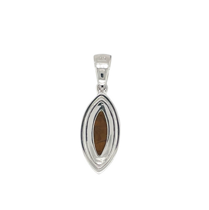 Silver Opal Winton Freeform Marquise Pendant