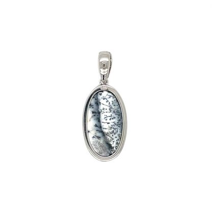 Silver Dendritic Opal Pendant