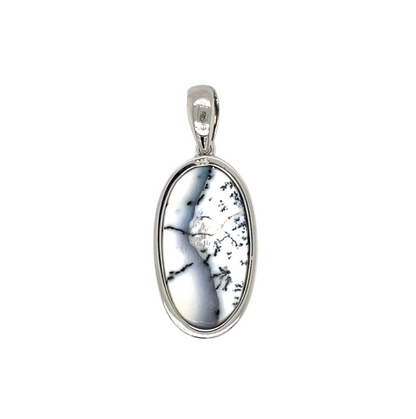 Silver Dendritic Opal Pendant