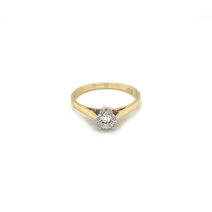 18ct Yellow Gold Diamond Solitaire Ring