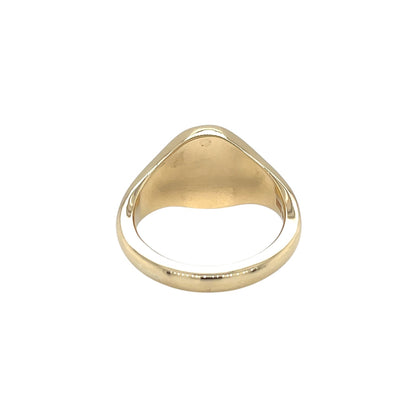 9ct Yellow Gold Oval Bloodstone Signet Ring (13x11mm)