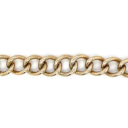 9ct Yellow Gold Curb Link Charm Bracelet