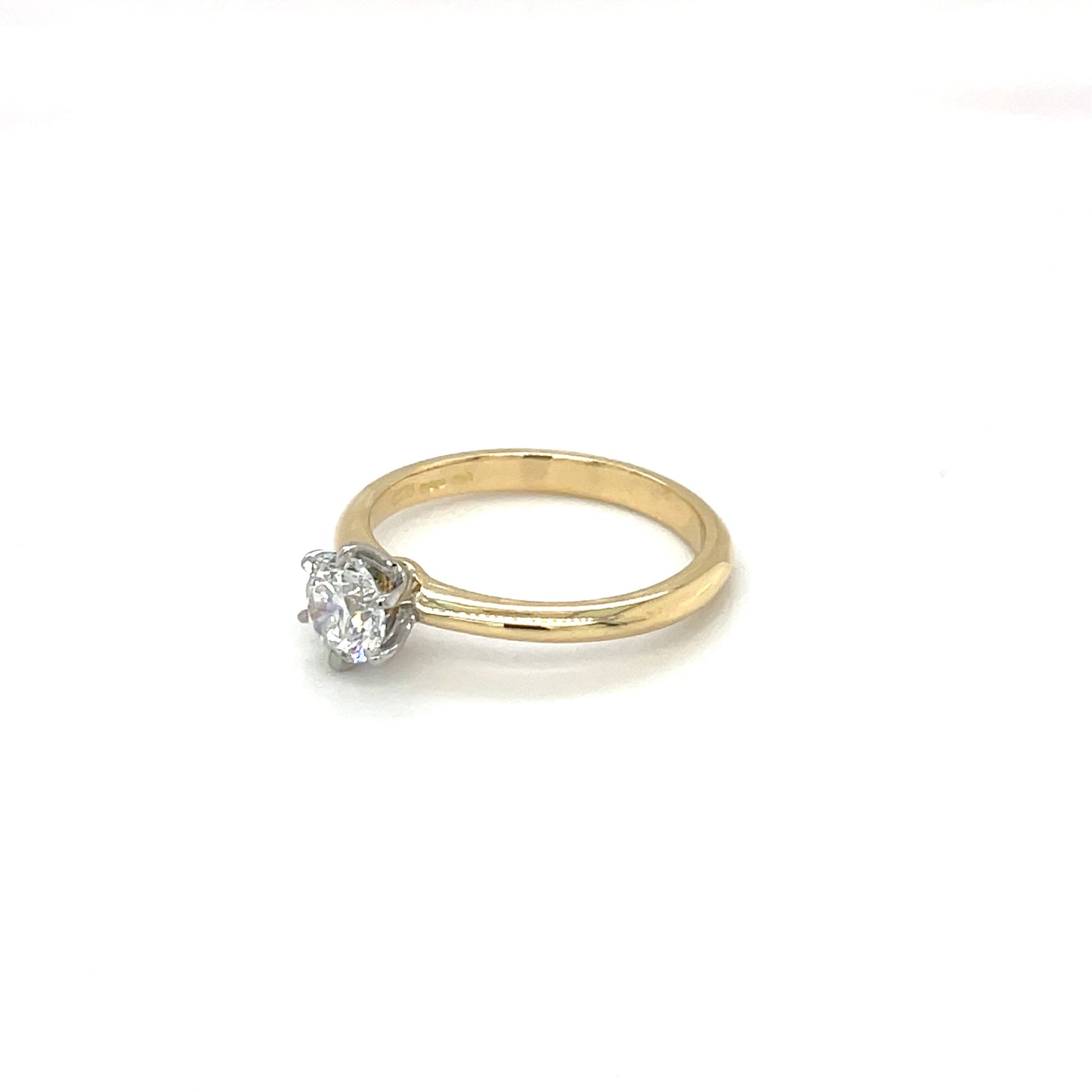 18ct Yellow Gold Diamond Solitaire Ring