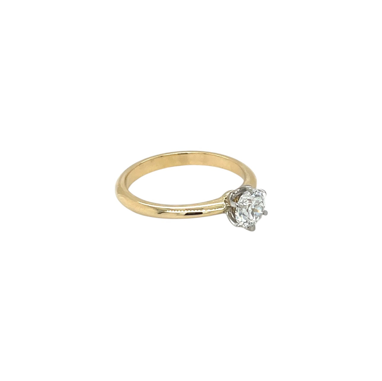 18ct Yellow Gold Diamond Solitaire Ring (M)