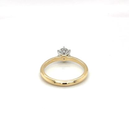 18ct Yellow Gold Diamond Solitaire Ring