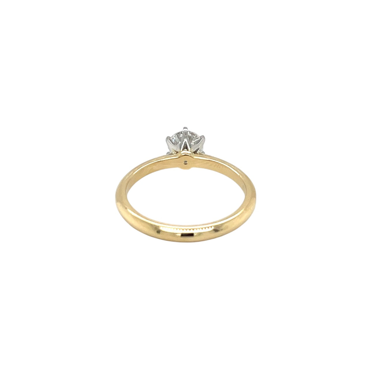 18ct Yellow Gold Diamond Solitaire Ring (M)