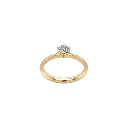 18ct Yellow Gold Diamond Solitaire Ring (M)