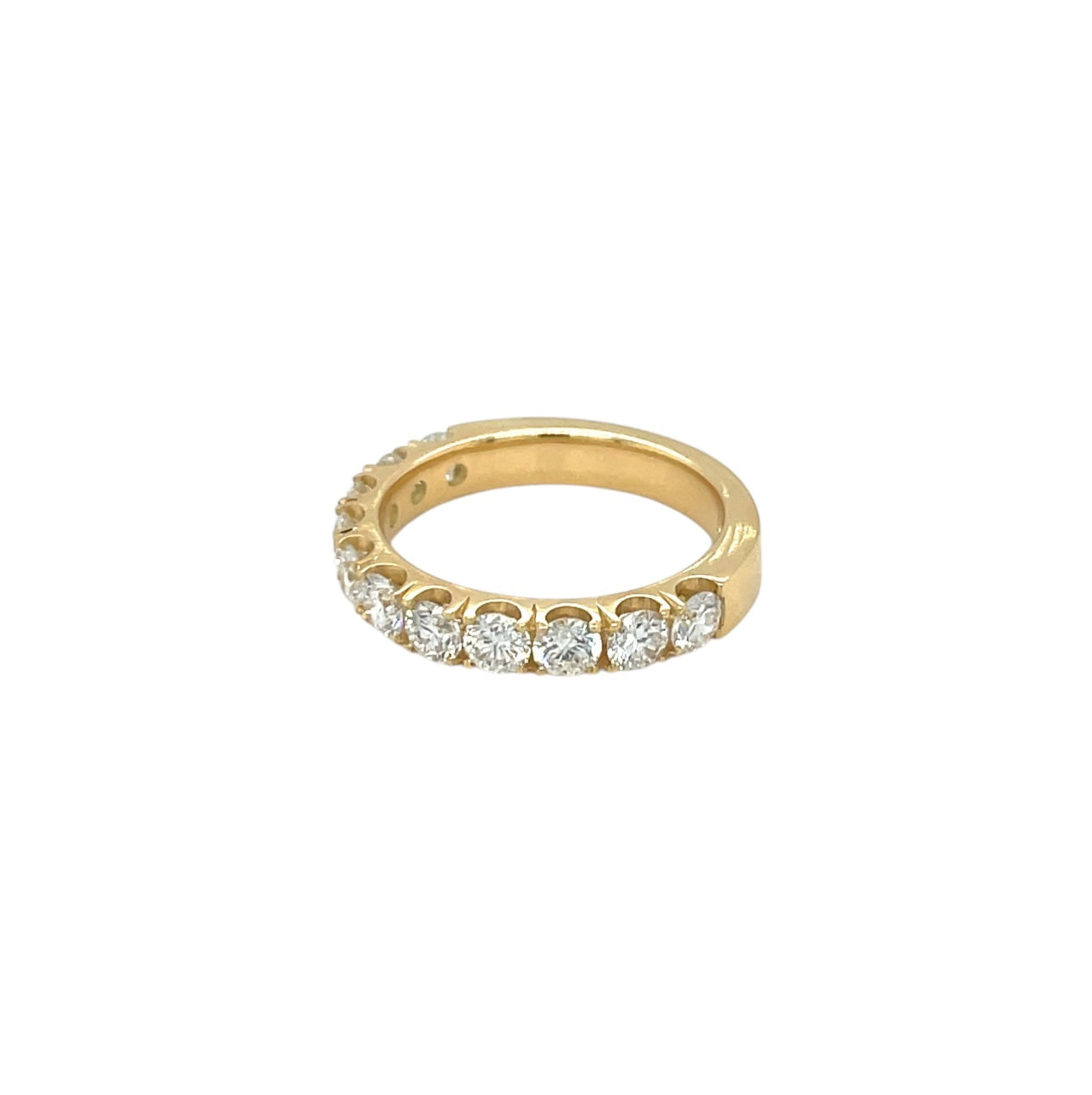 18ct Yellow Gold Diamond Half-Set Eternity Ring (M)