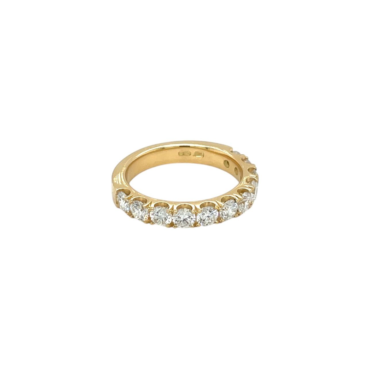 18ct Yellow Gold Diamond Half-Set Eternity Ring (M)