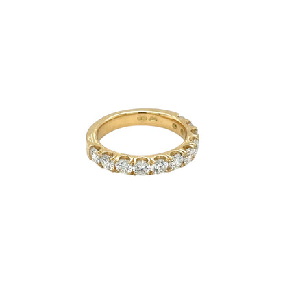 18ct Yellow Gold Diamond Half-Set Eternity Ring (M)