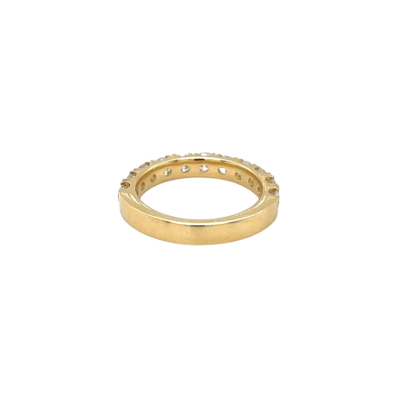 18ct Yellow Gold Diamond Half-Set Eternity Ring (M)