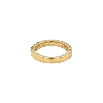 18ct Yellow Gold Diamond Half-Set Eternity Ring (M)