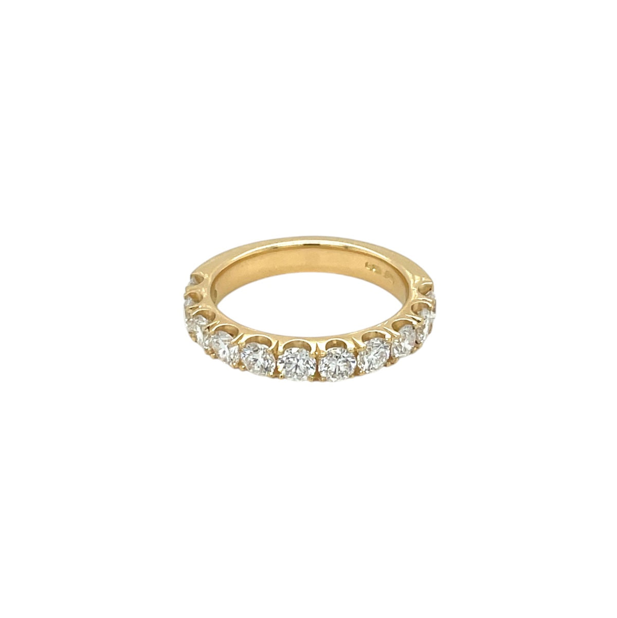 18ct Yellow Gold Diamond Half-Set Eternity Ring (M)