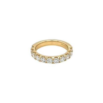 18ct Yellow Gold Diamond Half-Set Eternity Ring (M)