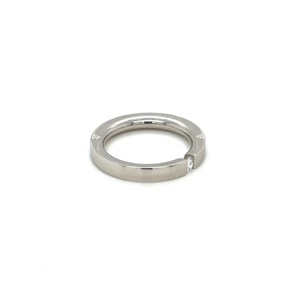 Platinum 'Tension' Diamond Solitaire Ring