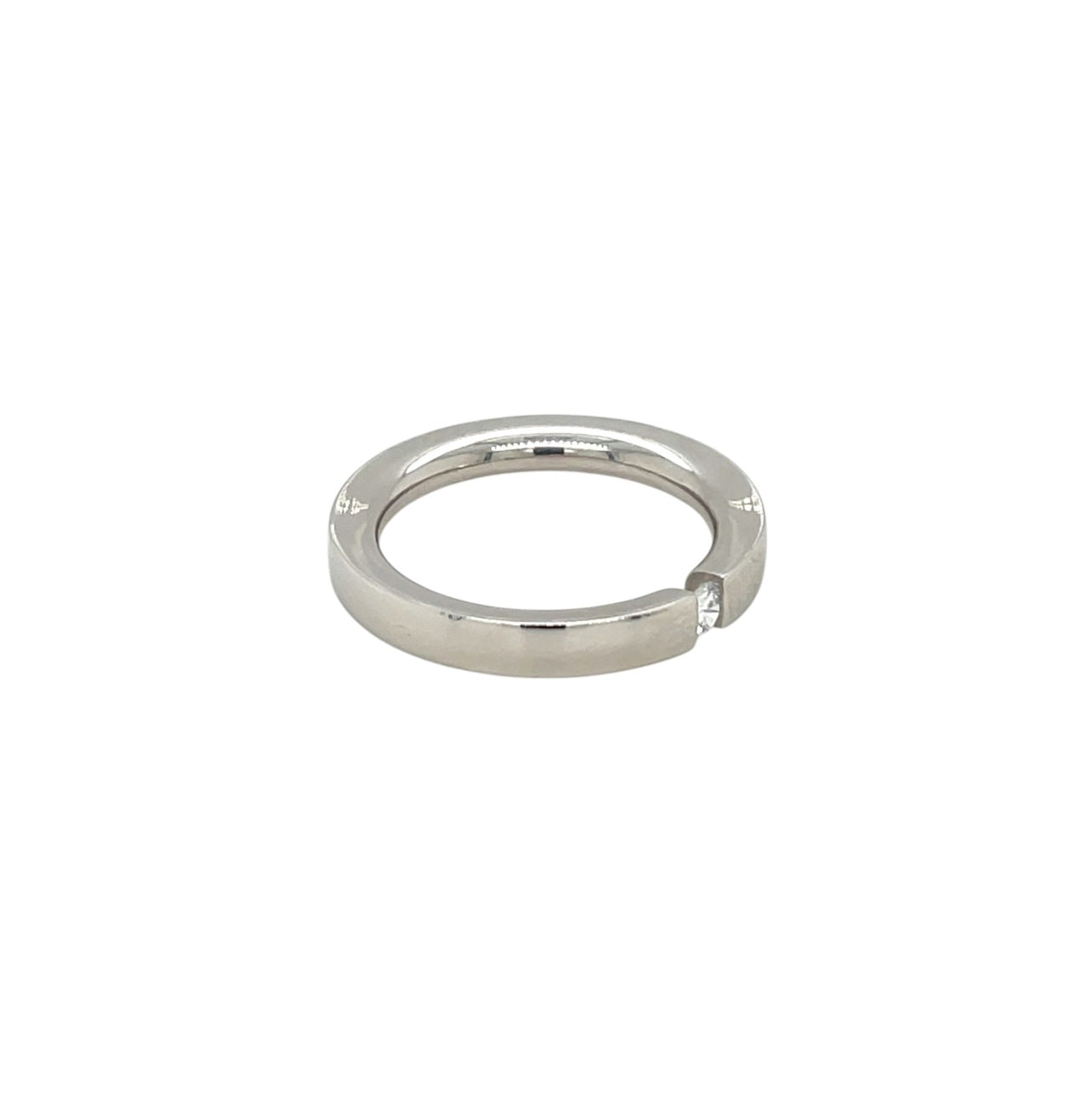 Platinum Tension Diamond Solitaire Ring (M)