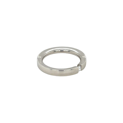 Platinum Tension Diamond Solitaire Ring (M)