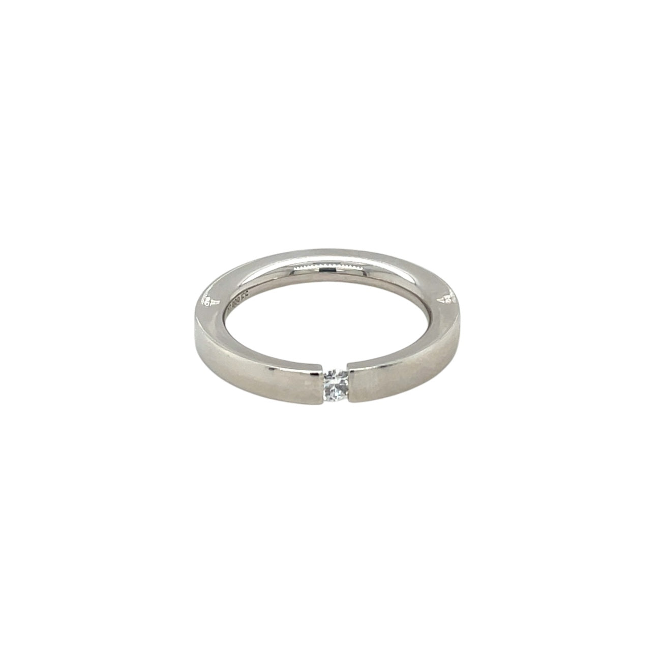 Platinum Tension Diamond Solitaire Ring (M)